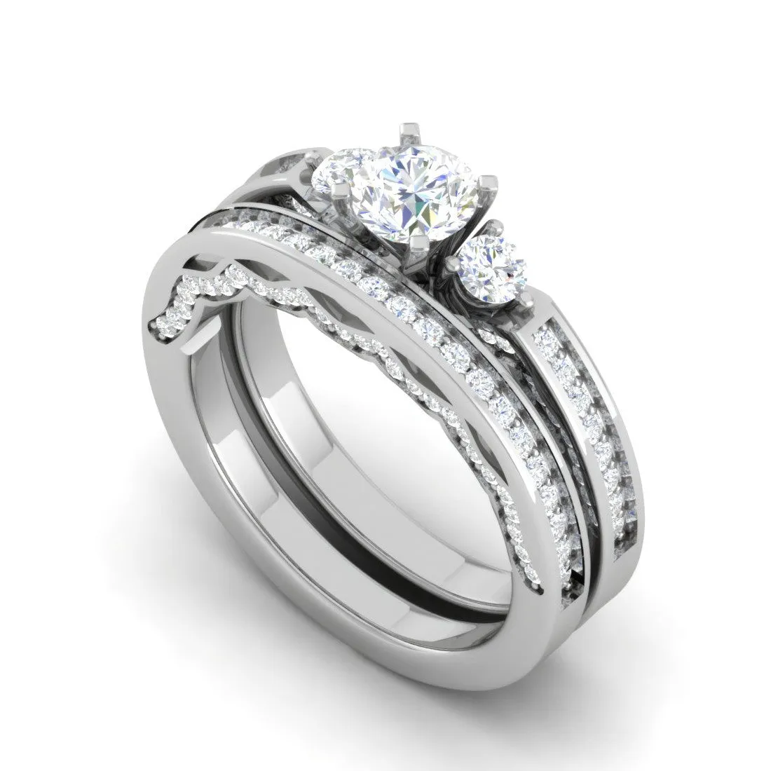 0.20 cts Solitaire Diamond Split Shank Platinum Ring JL PT RV RD 154