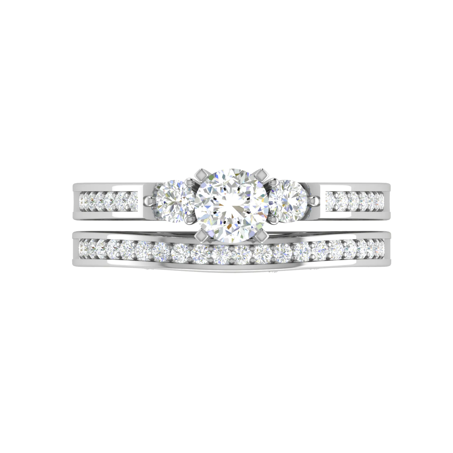 0.20 cts Solitaire Diamond Split Shank Platinum Ring JL PT RV RD 154