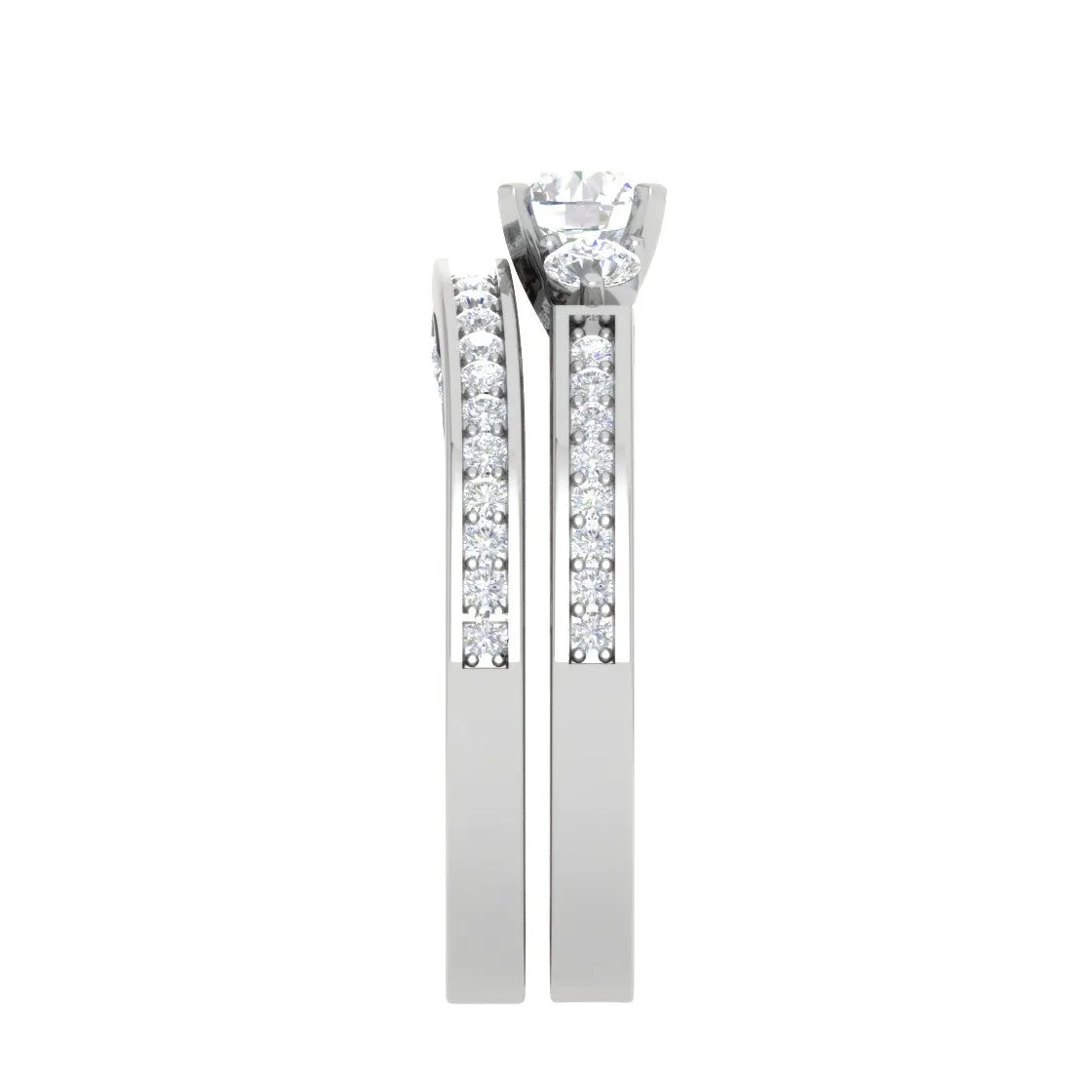 0.20 cts Solitaire Diamond Split Shank Platinum Ring JL PT RV RD 154