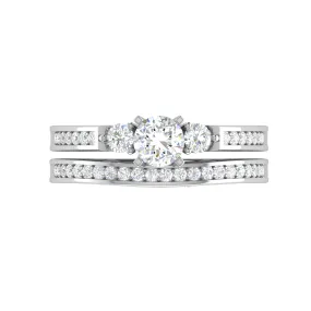 0.20 cts Solitaire Diamond Split Shank Platinum Ring JL PT RV RD 154