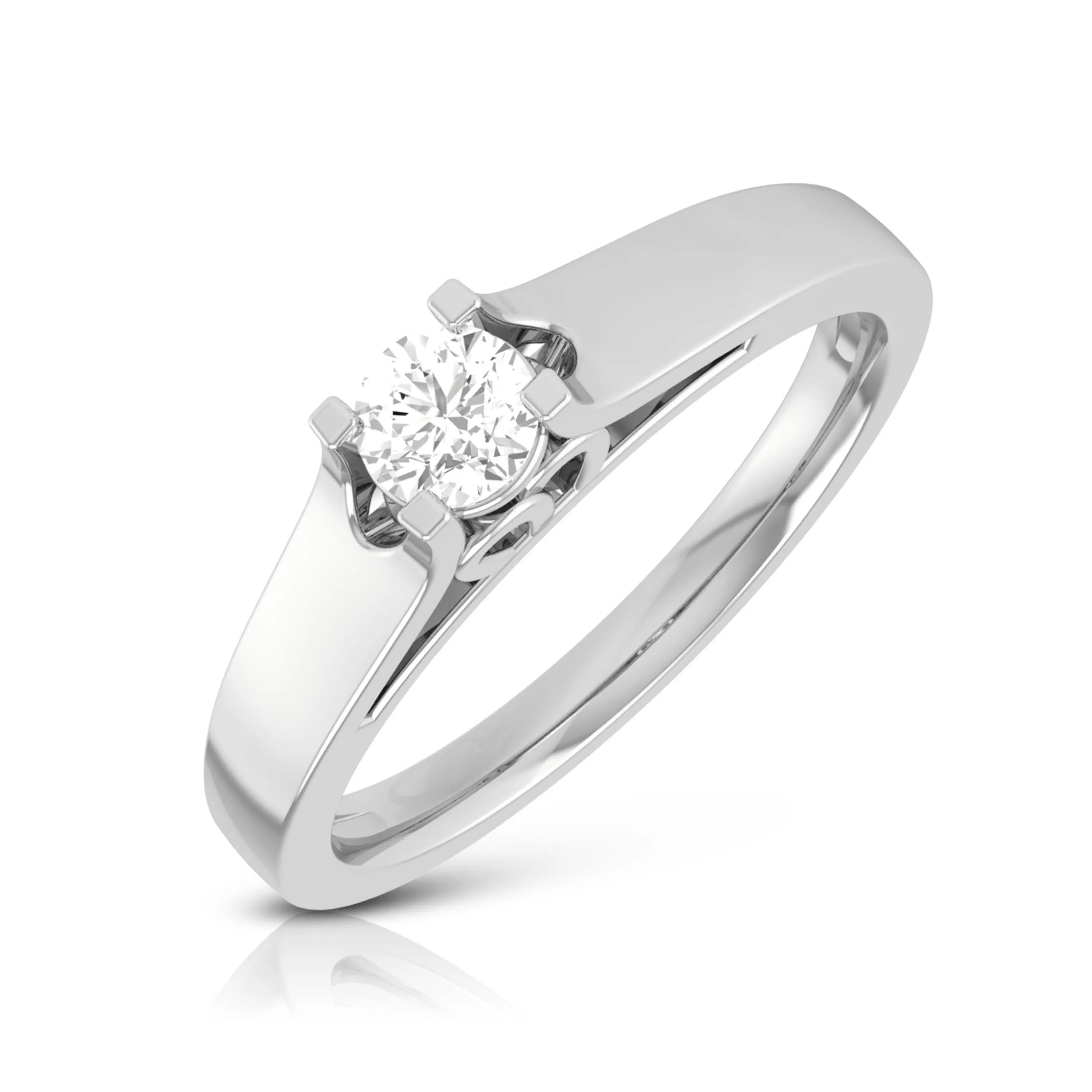0.20cts. Solitaire Platinum Engagement Ring for Women JL PT R-57