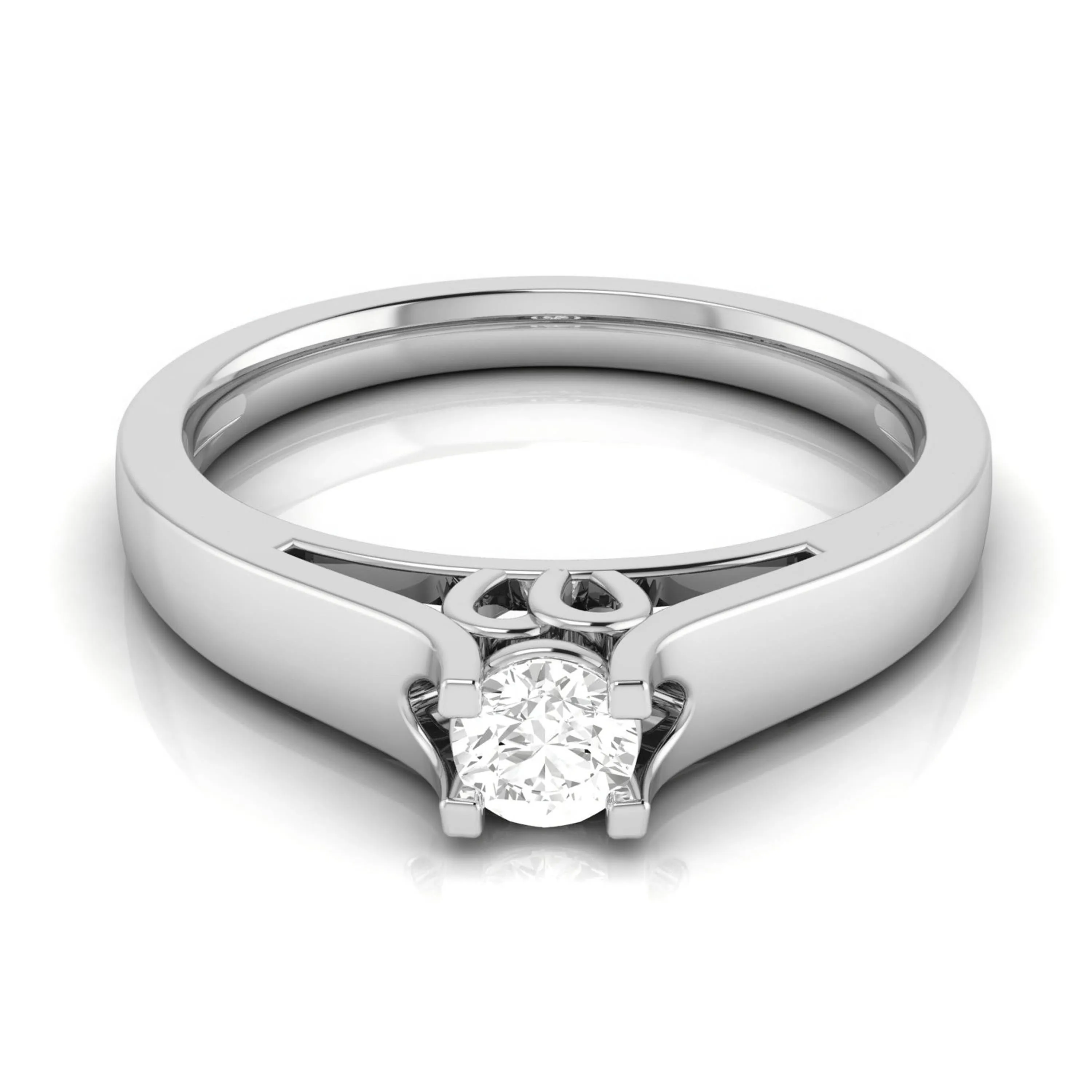 0.20cts. Solitaire Platinum Engagement Ring for Women JL PT R-57