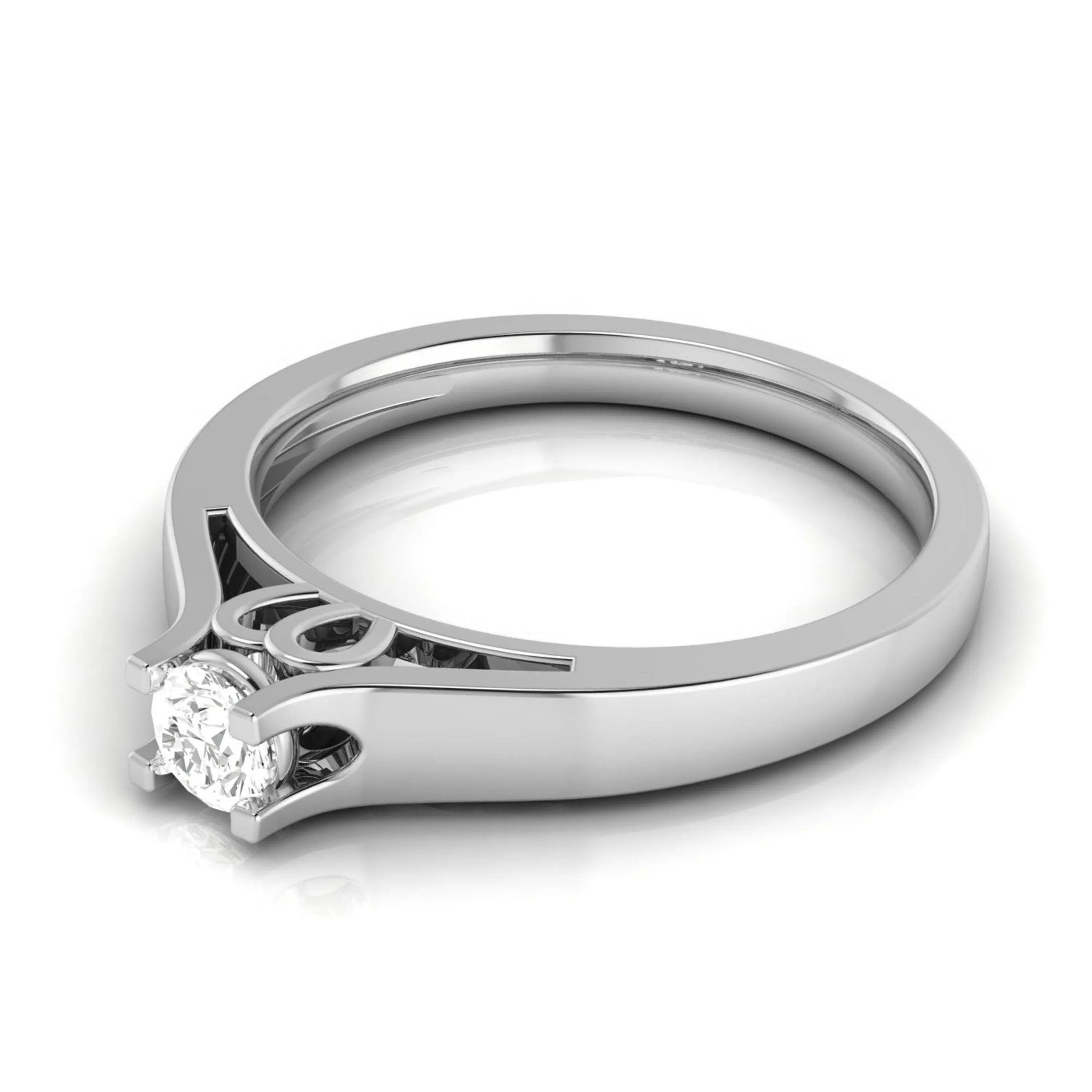 0.20cts. Solitaire Platinum Engagement Ring for Women JL PT R-57