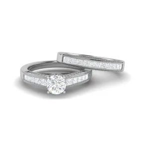 0.25 cts Solitaire with Princess cut Diamond Split Shank Platinum Ring for Women JL PT RV RD 128