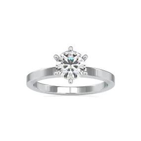 0.30 cts. Solitaire 6 Prong Platinum Engagement Ring JL PT 0020-A