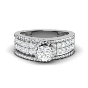 0.30 cts. Solitaire Designer Platinum Engagement Diamond Ring  for Women JL PT WB6019