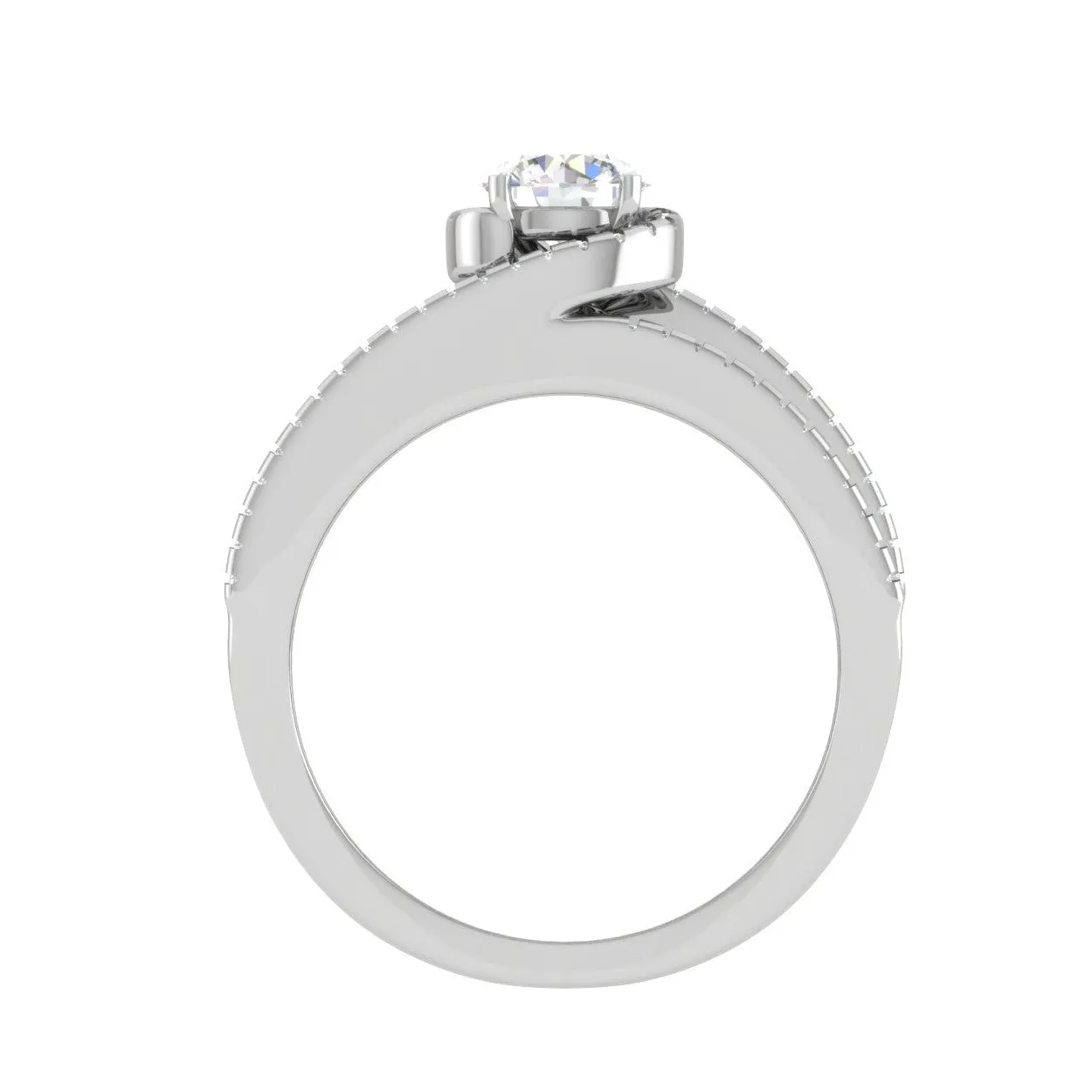 0.30 cts. Solitaire Designer Platinum Engagement Diamond Ring  for Women JL PT WB6019