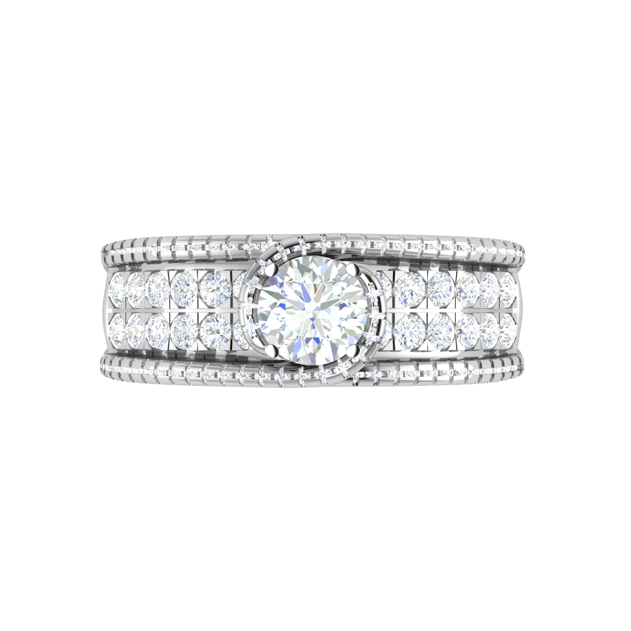 0.30 cts. Solitaire Designer Platinum Engagement Diamond Ring  for Women JL PT WB6019