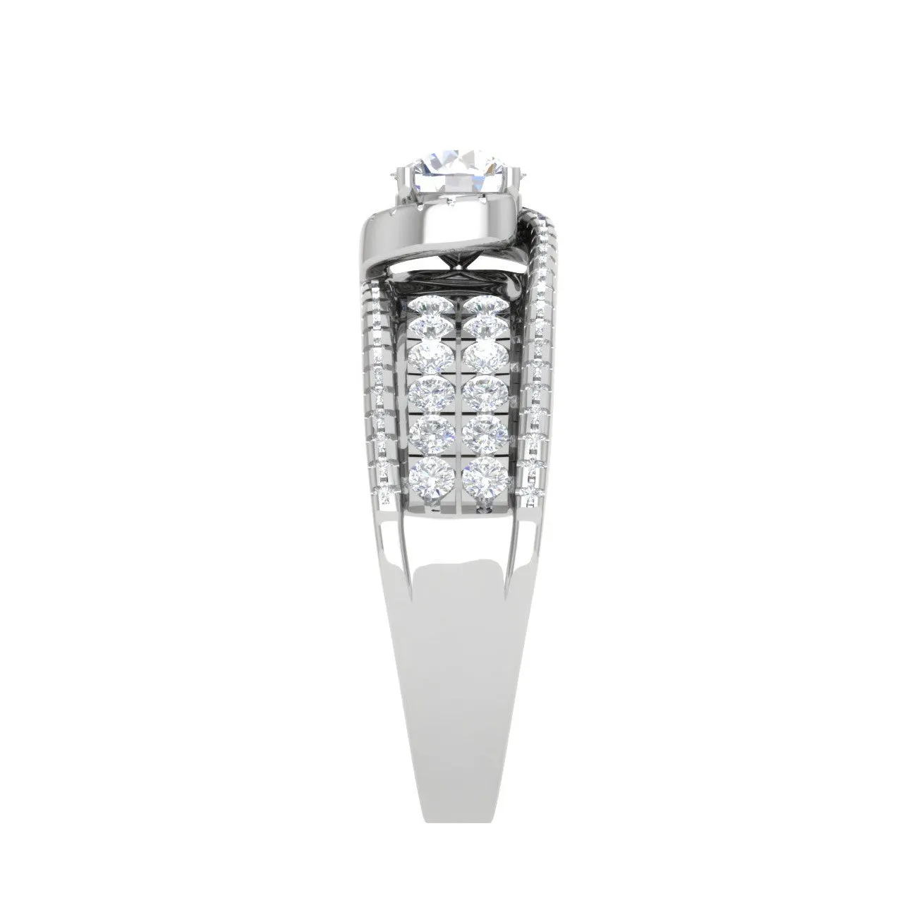 0.30 cts. Solitaire Designer Platinum Engagement Diamond Ring  for Women JL PT WB6019