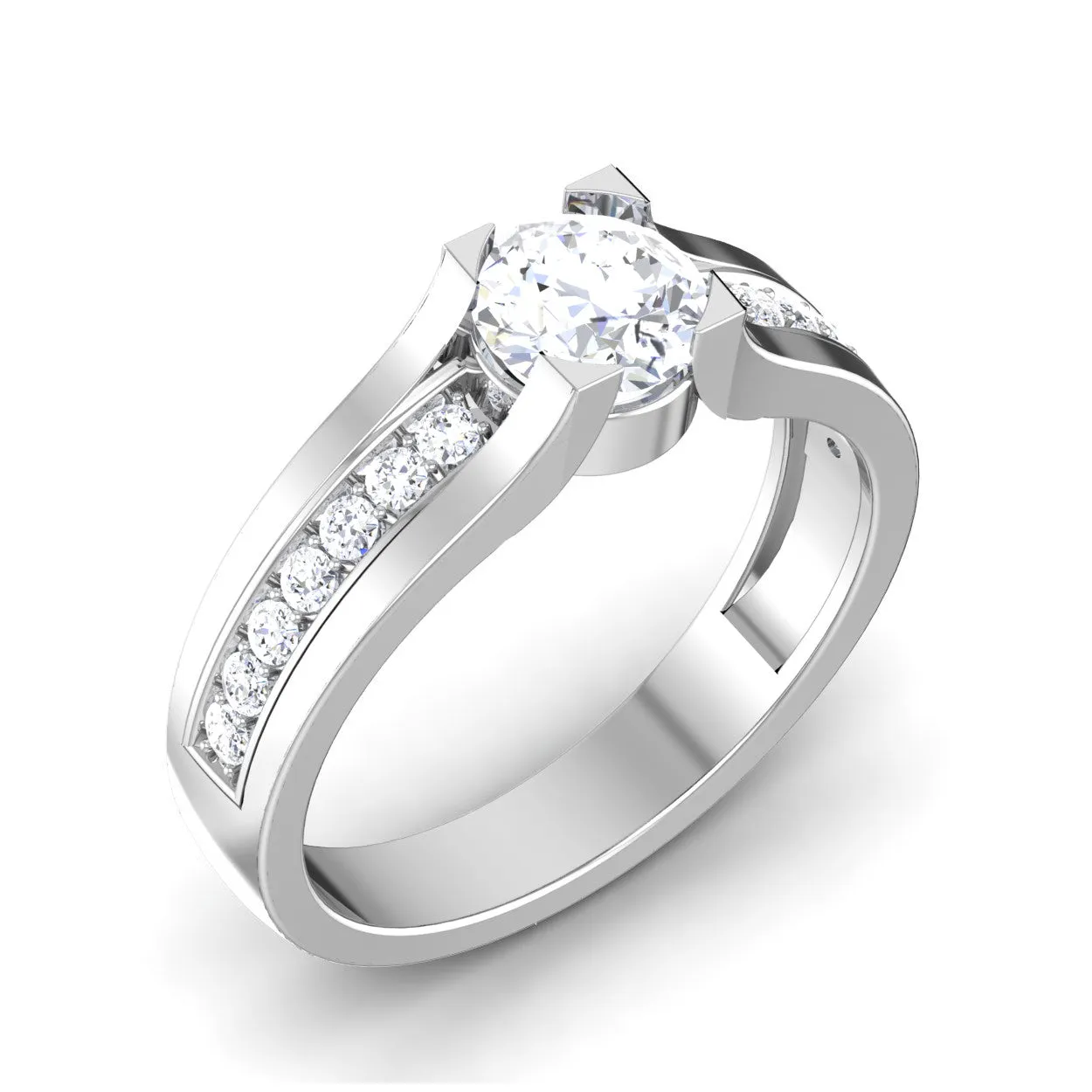 0.30 cts Solitaire Diamond Shank Platinum Ring JL PT RP PR 214