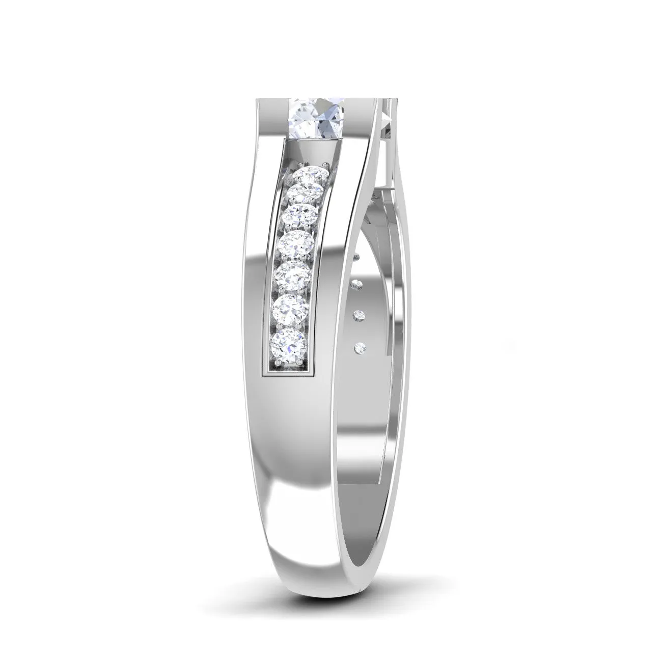 0.30 cts Solitaire Diamond Shank Platinum Ring JL PT RP PR 214