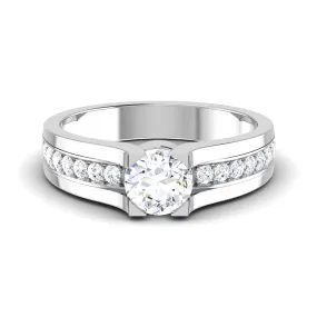 0.30 cts Solitaire Diamond Shank Platinum Ring JL PT RP PR 214