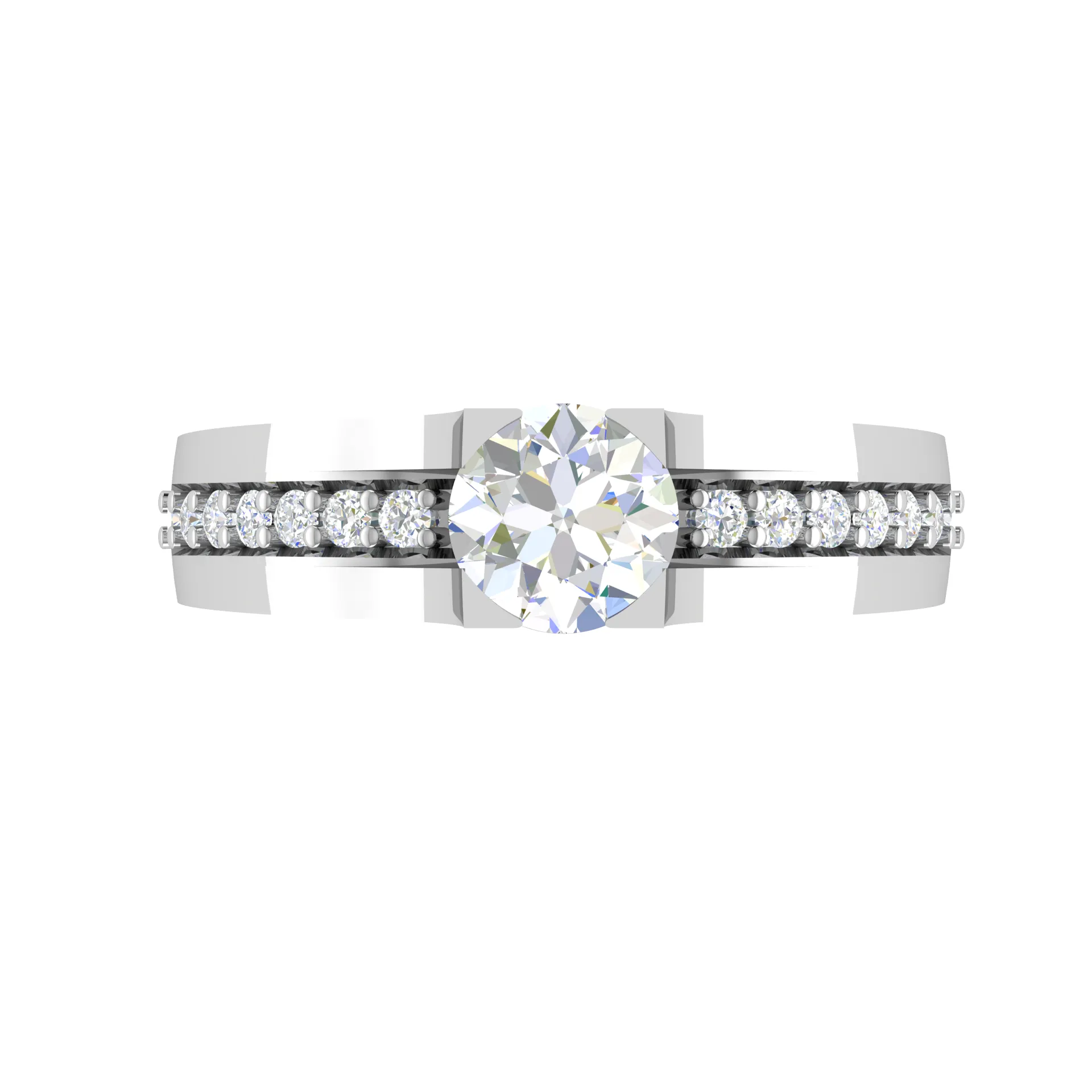 0.30 cts Solitaire Diamond Shank Platinum Ring JL PT RP PR 214