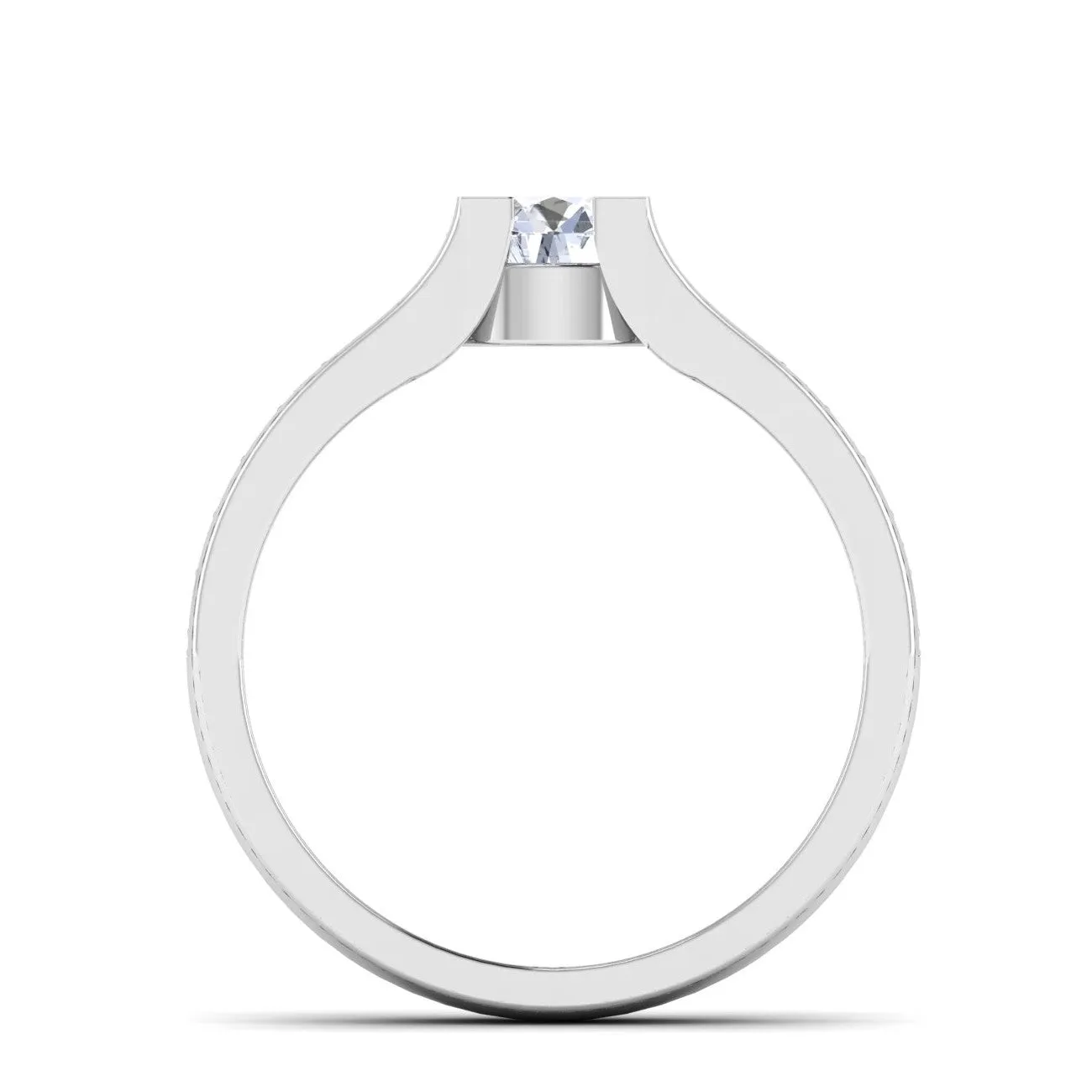 0.30 cts Solitaire Diamond Shank Platinum Ring JL PT RP PR 214