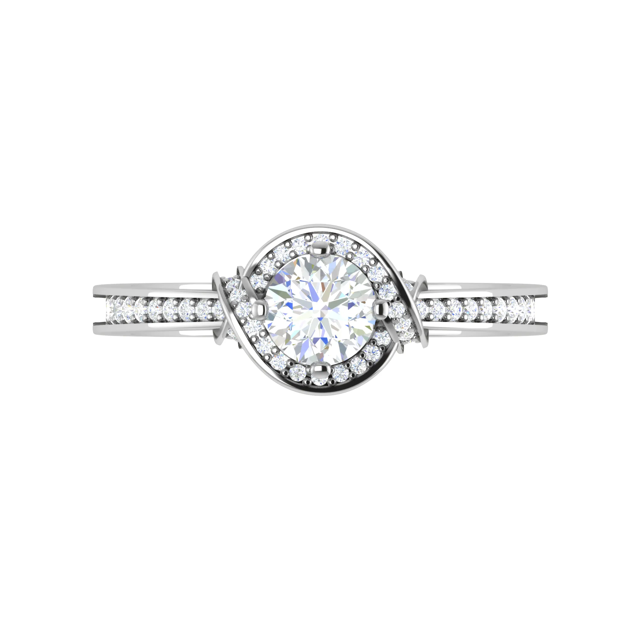 0.30 cts Solitaire Diamond Shank Platinum Ring JL PT RP RD 171