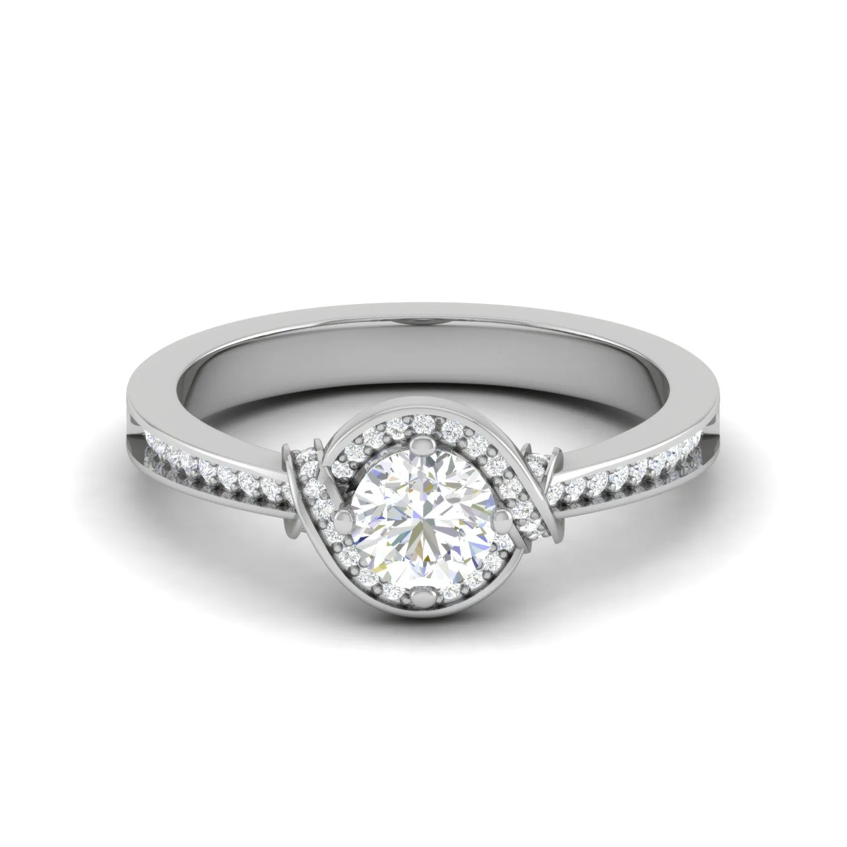 0.30 cts Solitaire Diamond Shank Platinum Ring JL PT RP RD 171
