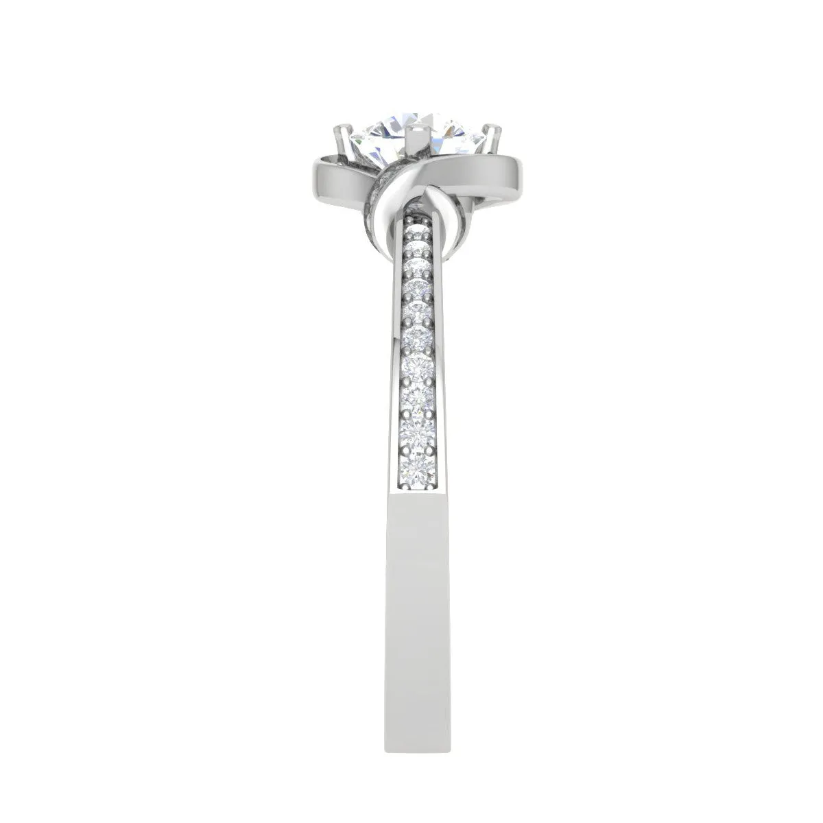 0.30 cts Solitaire Diamond Shank Platinum Ring JL PT RP RD 171