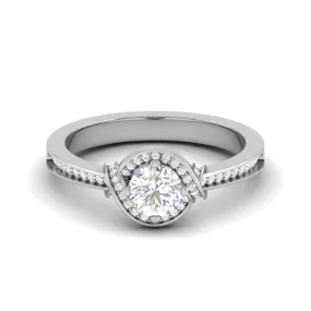 0.30 cts Solitaire Diamond Shank Platinum Ring JL PT RP RD 171