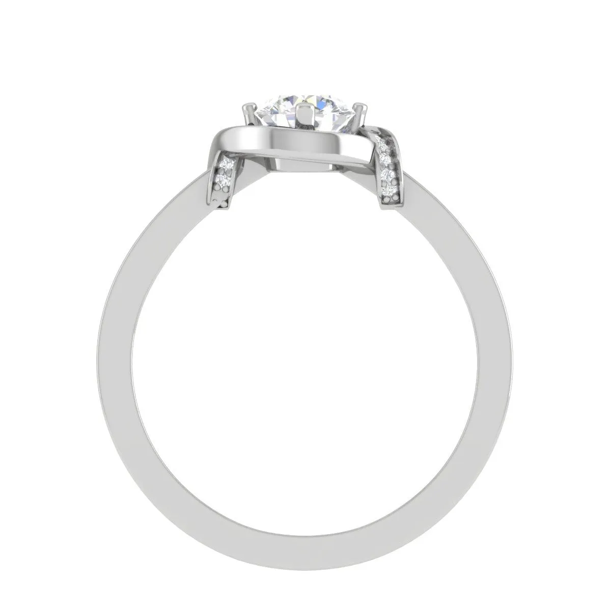 0.30 cts Solitaire Diamond Shank Platinum Ring JL PT RP RD 171