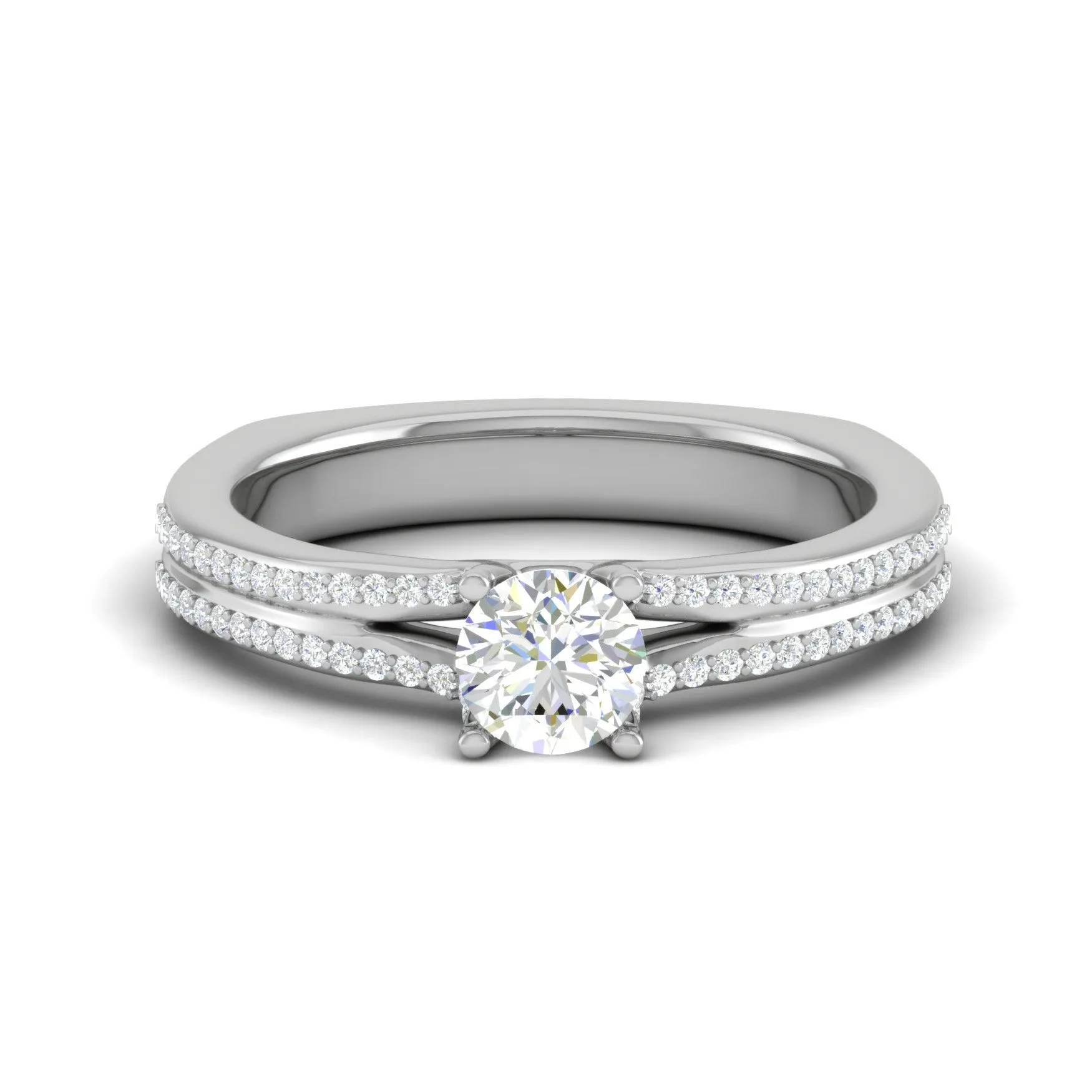 0.30 cts Solitaire Diamond Split Shank Platinum Ring JL PT RP RD 169