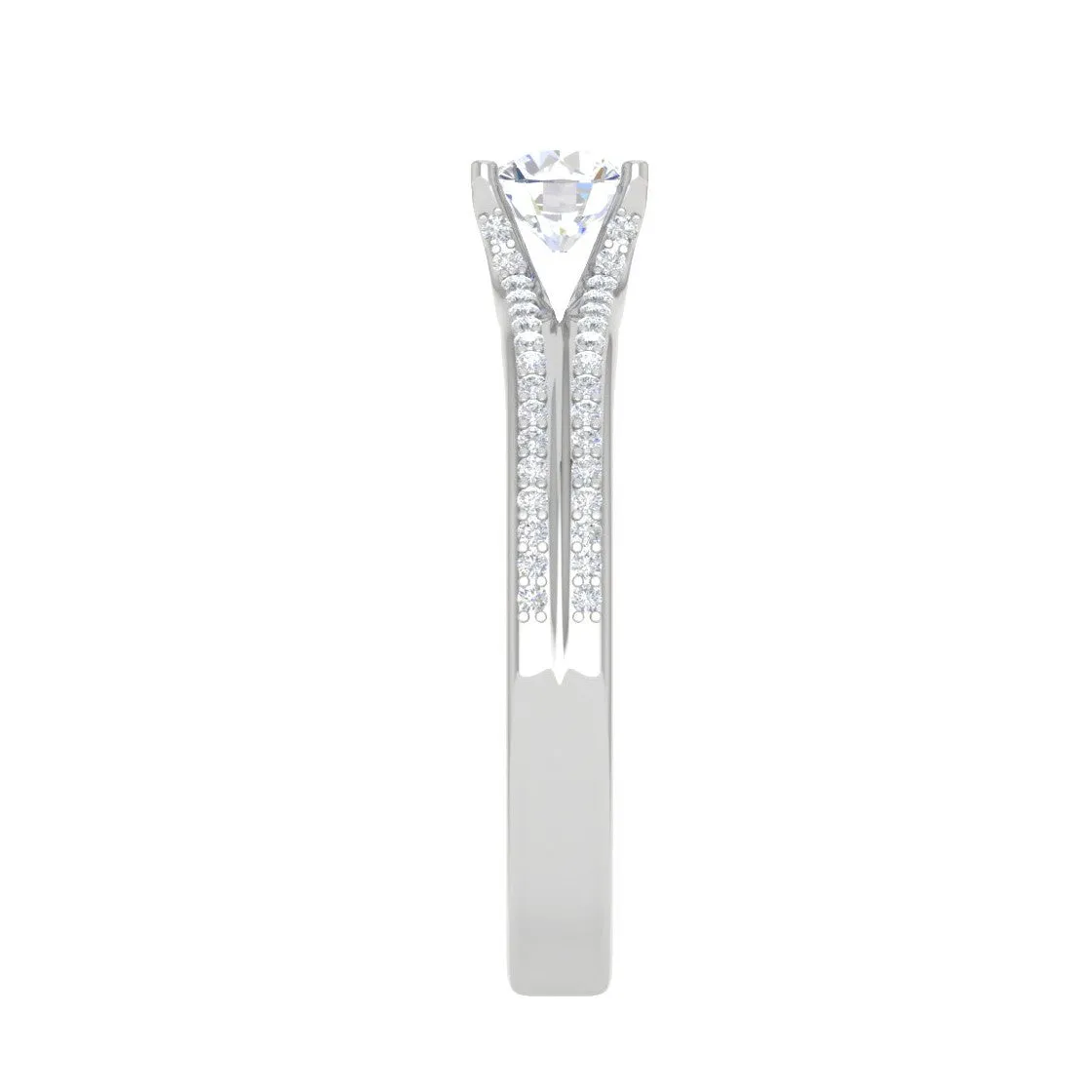0.30 cts Solitaire Diamond Split Shank Platinum Ring JL PT RP RD 169