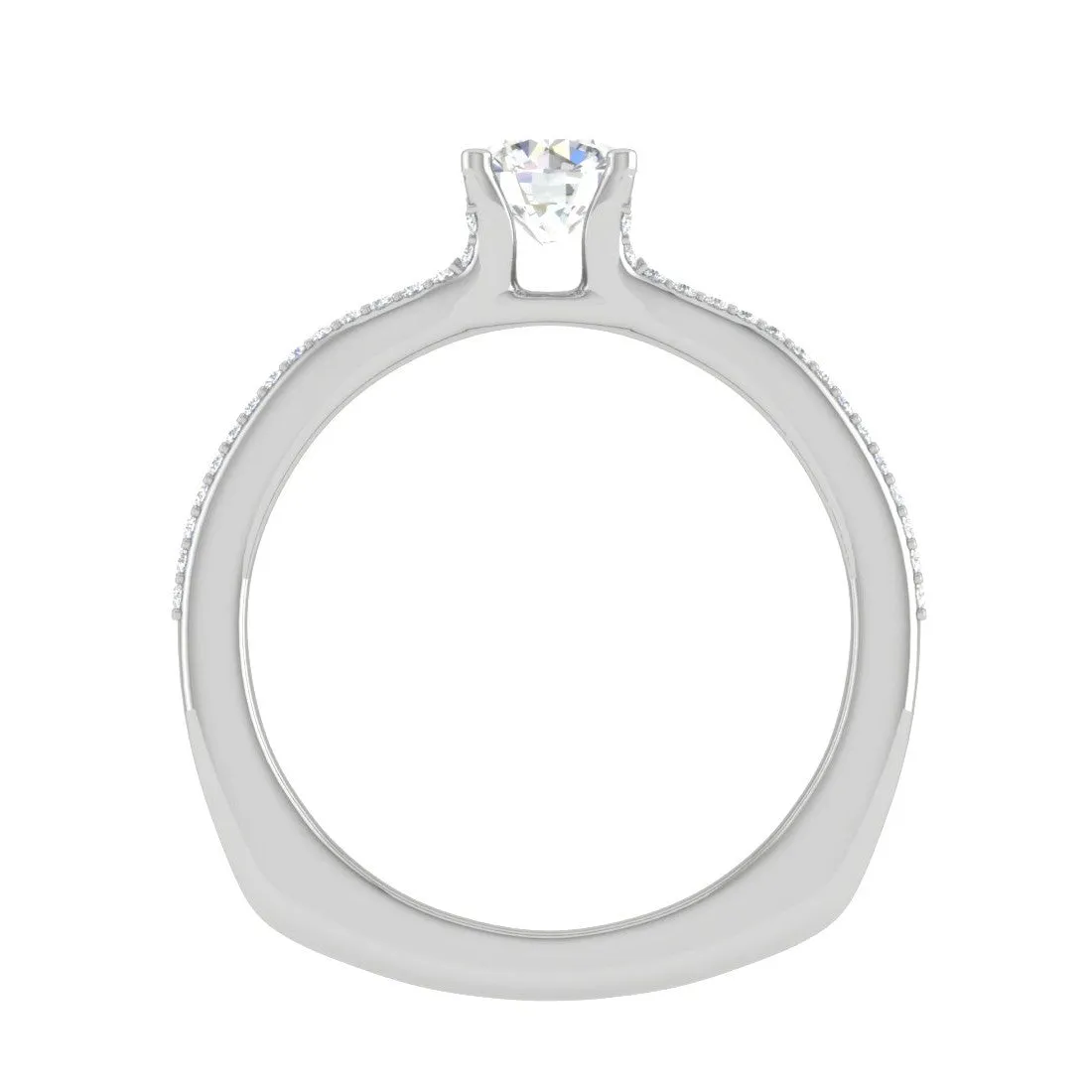 0.30 cts Solitaire Diamond Split Shank Platinum Ring JL PT RP RD 169
