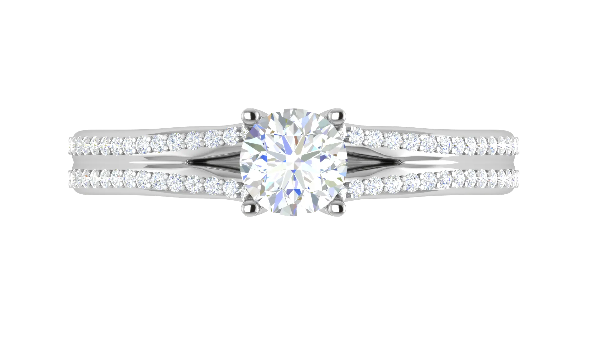 0.30 cts Solitaire Diamond Split Shank Platinum Ring JL PT RP RD 169