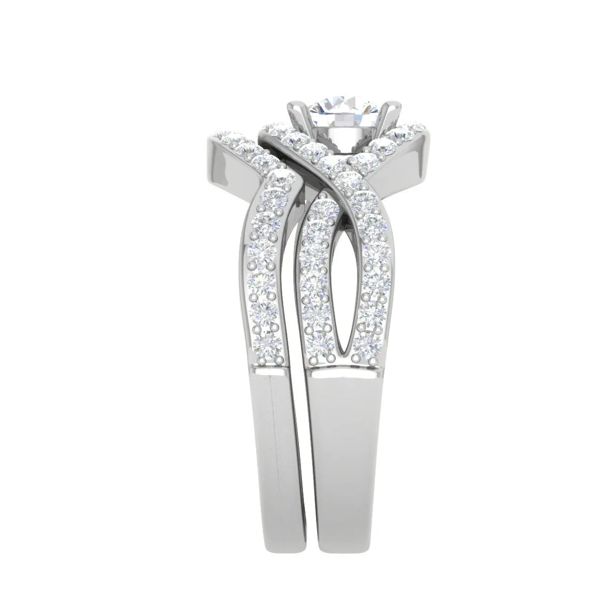 0.30 cts Solitaire Diamond Twisted Shank Platinum Ring JL PT RV RD 158