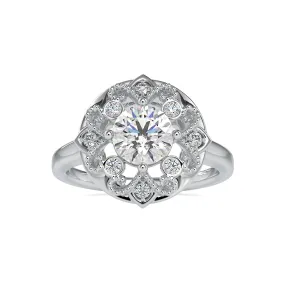 0.30cts. Solitaire Designer Platinum Diamond Engagement Ring JL PT 0044