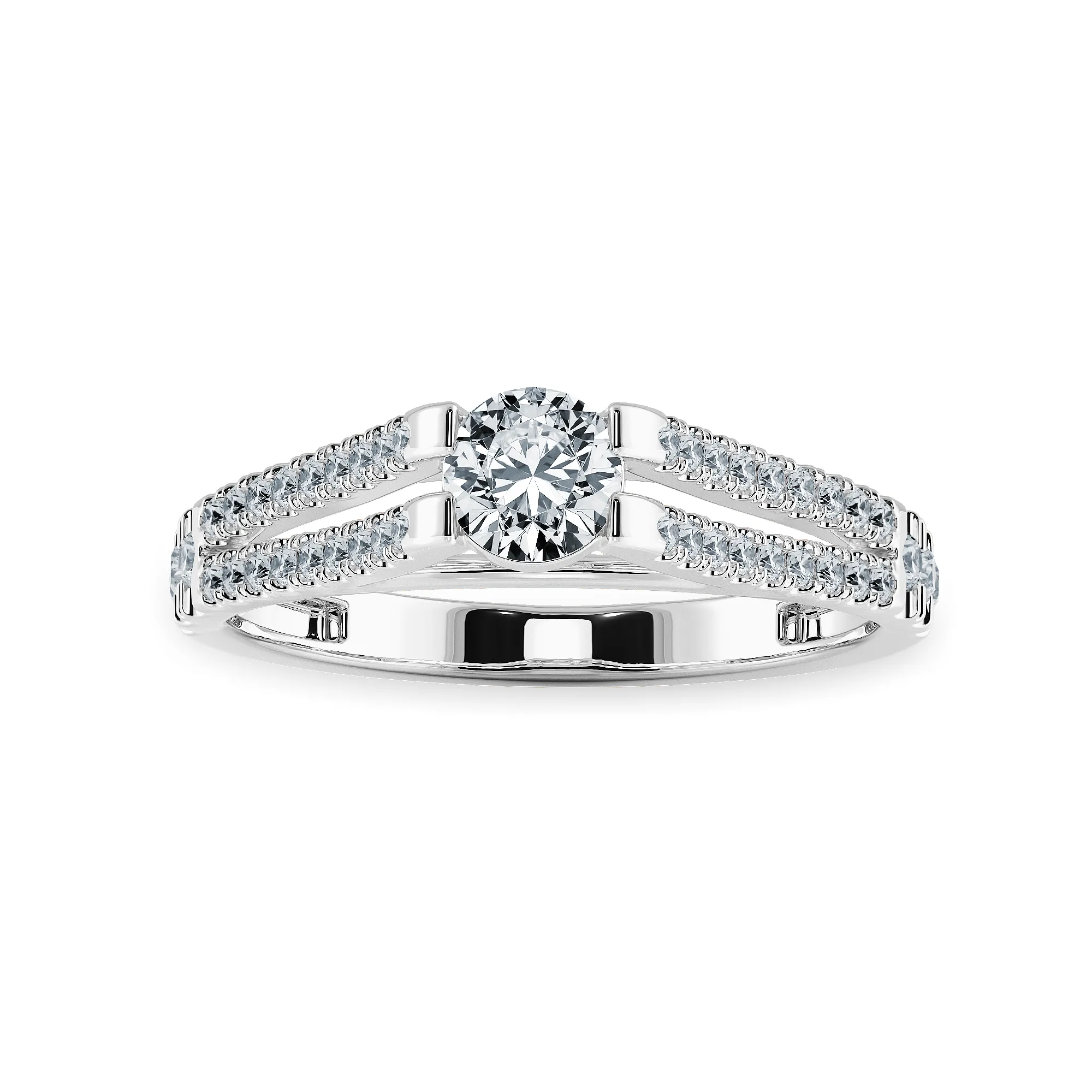 0.30cts Solitaire Diamond Split Shank Platinum Ring JL PT 1177