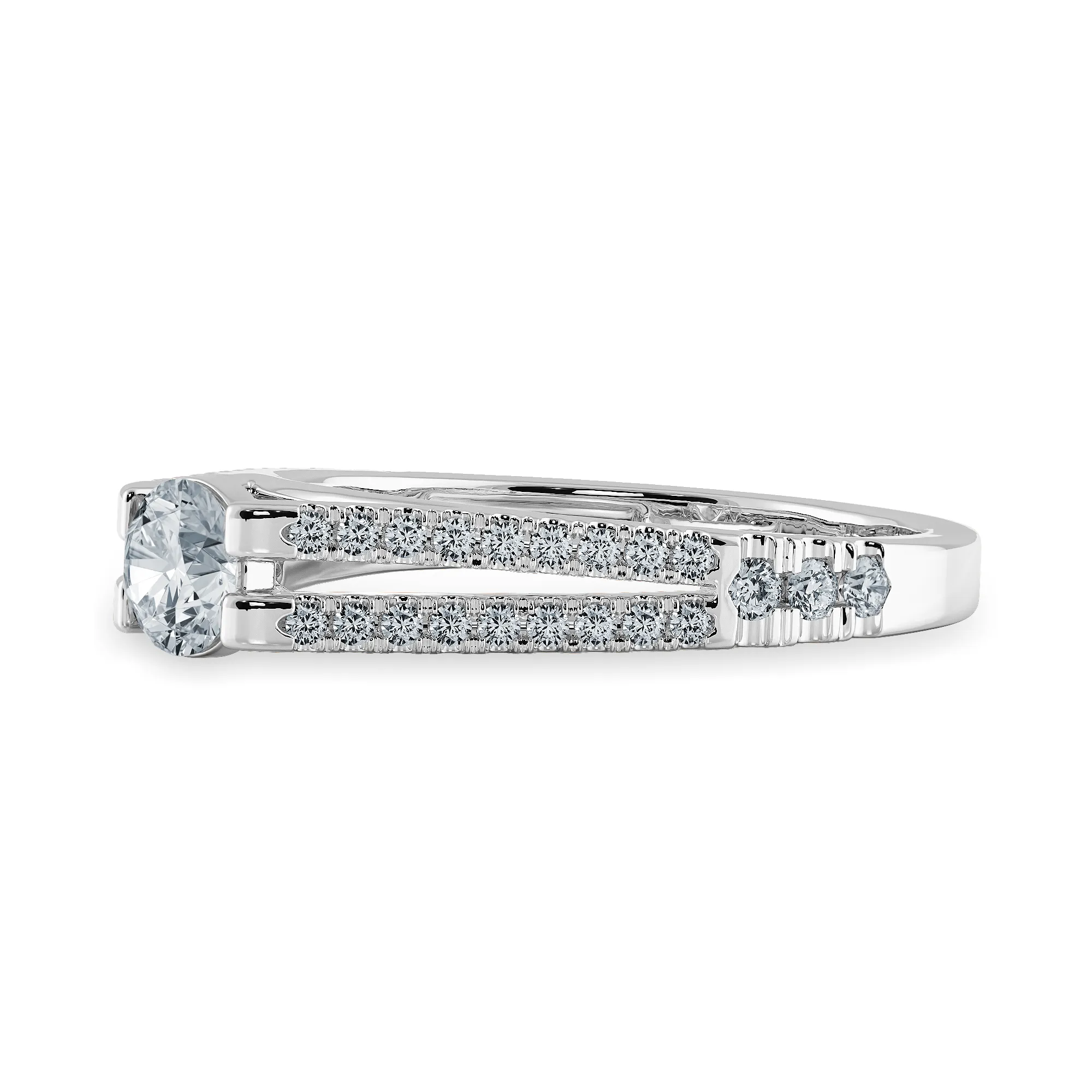 0.30cts Solitaire Diamond Split Shank Platinum Ring JL PT 1177