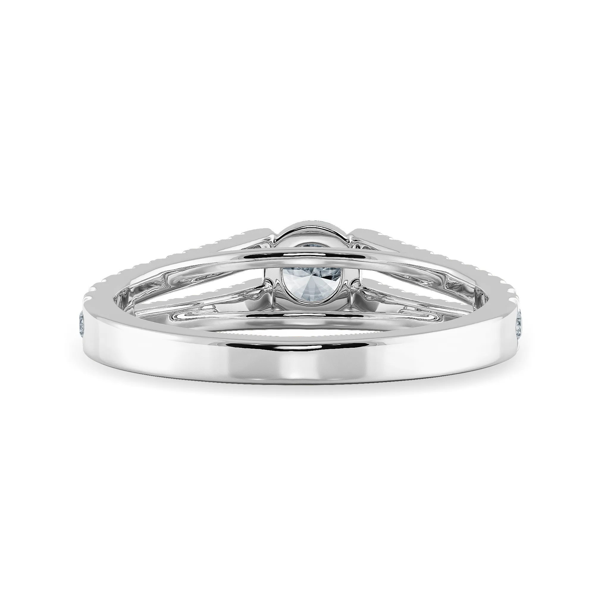 0.30cts Solitaire Diamond Split Shank Platinum Ring JL PT 1177