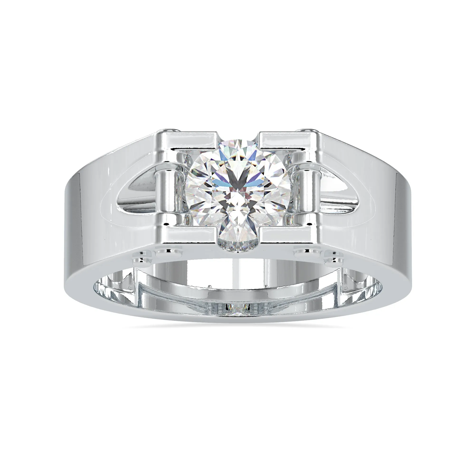 0.30cts. Solitaire Platinum Engagement Ring for Men JL PT 0195-A