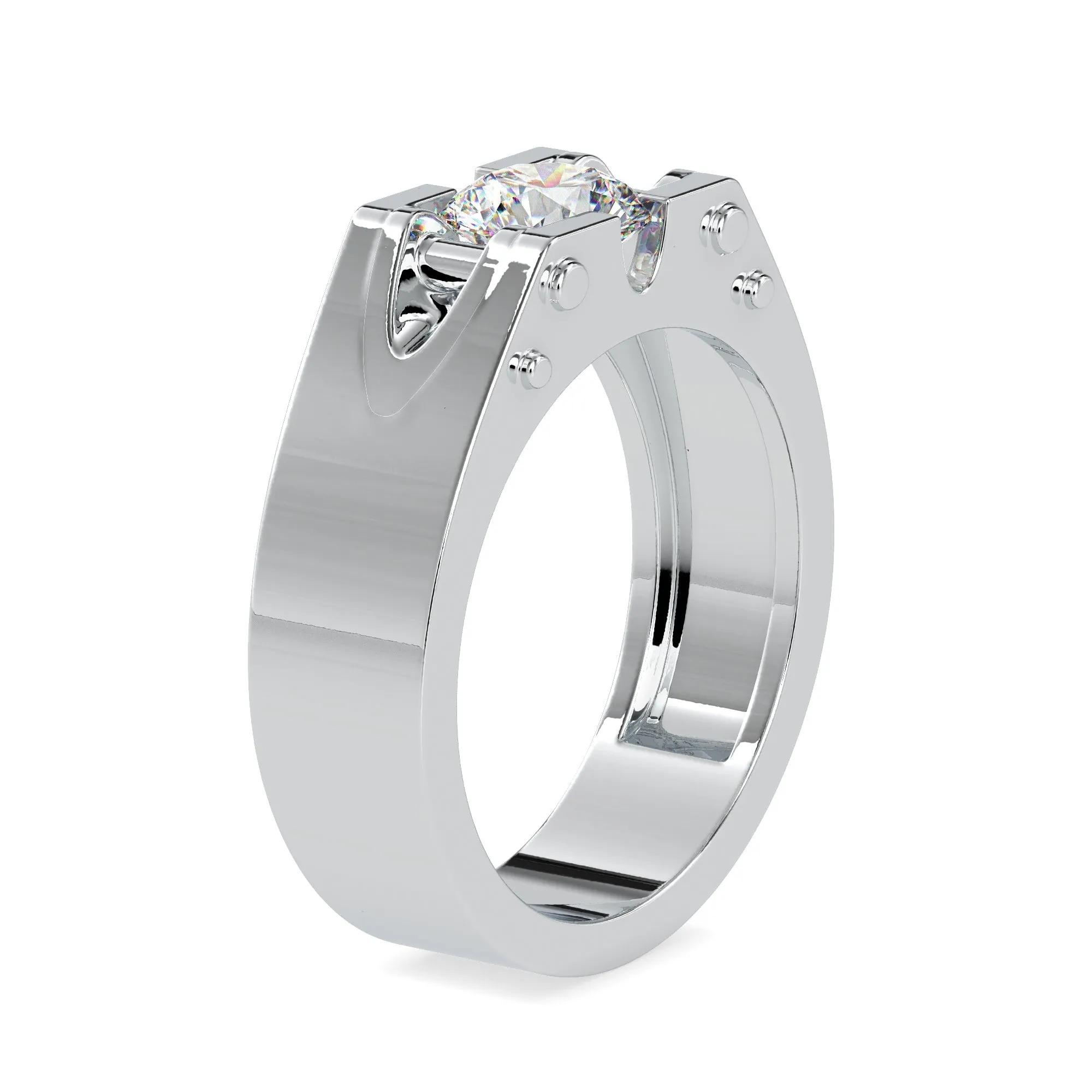 0.30cts. Solitaire Platinum Engagement Ring for Men JL PT 0195-A