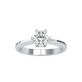 0.50cts. Solitaire 6 Prong Platinum Engagement Ring JL PT 0064