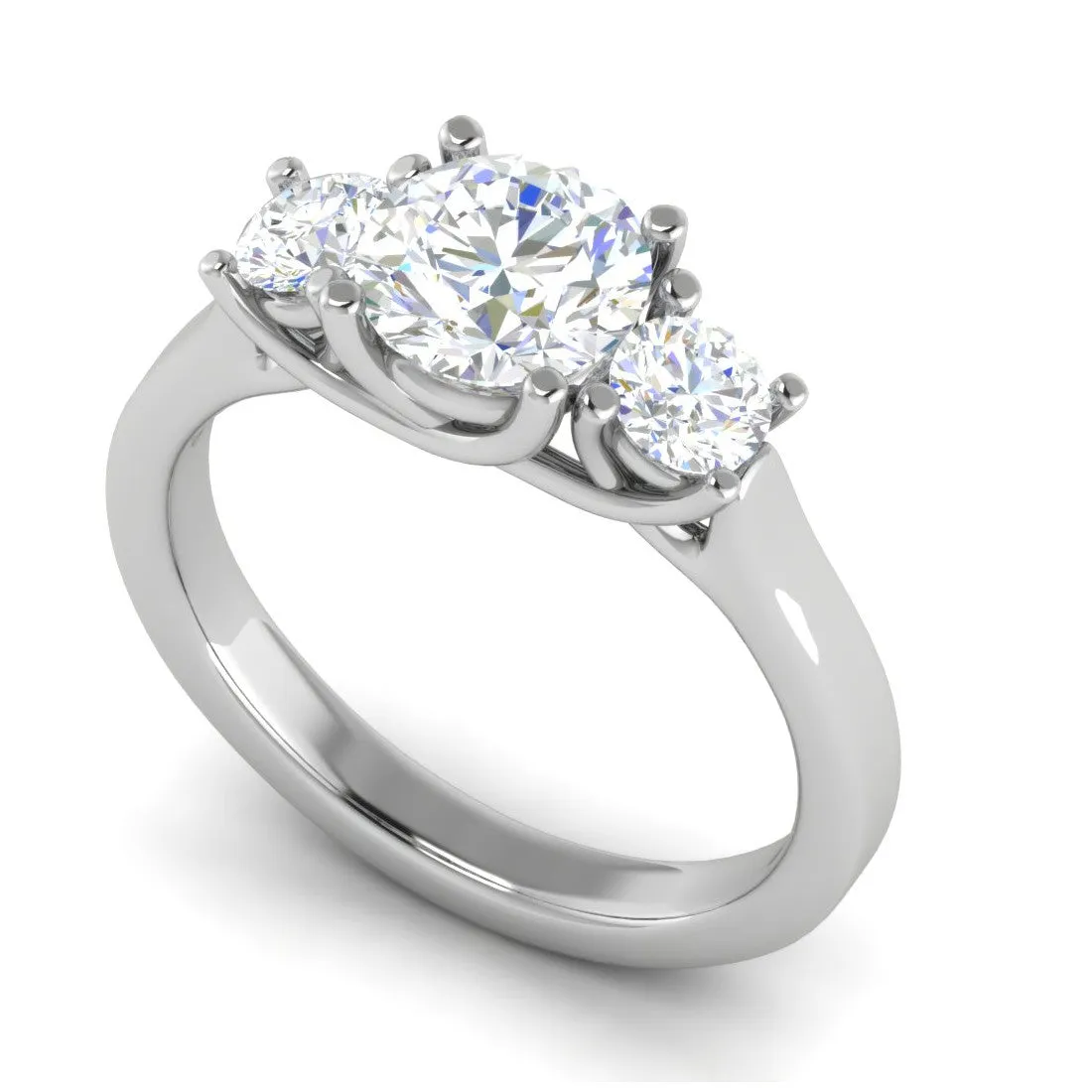 0.70cts Platinum Solitaire Diamond Ring JL PT R3 RD 105