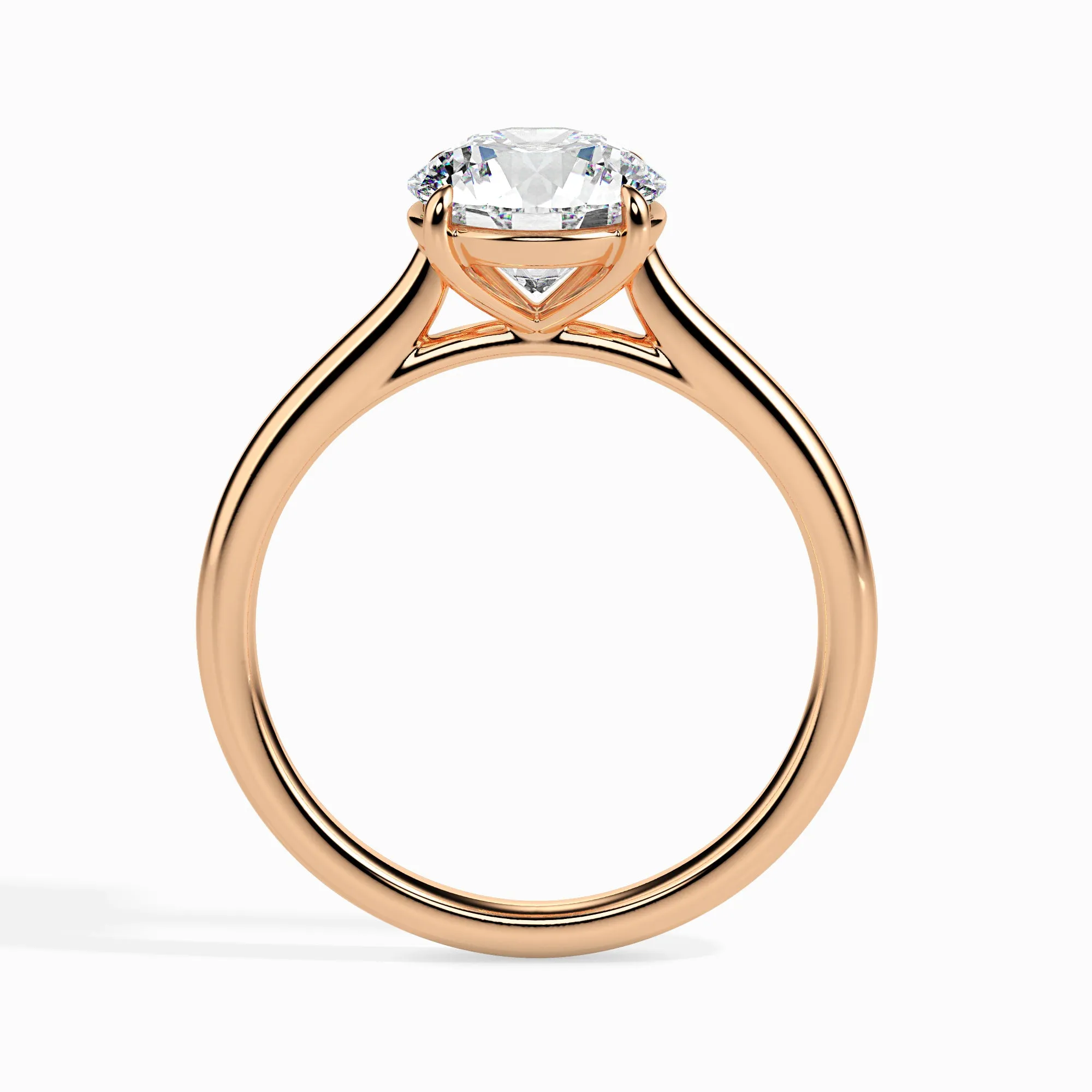 1-Carat Lab Grown Solitaire 18K Rose Gold Ring for Women JL AU LG G 19001R-B