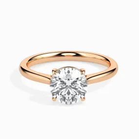 1-Carat Lab Grown Solitaire 18K Rose Gold Ring for Women JL AU LG G 19001R-B