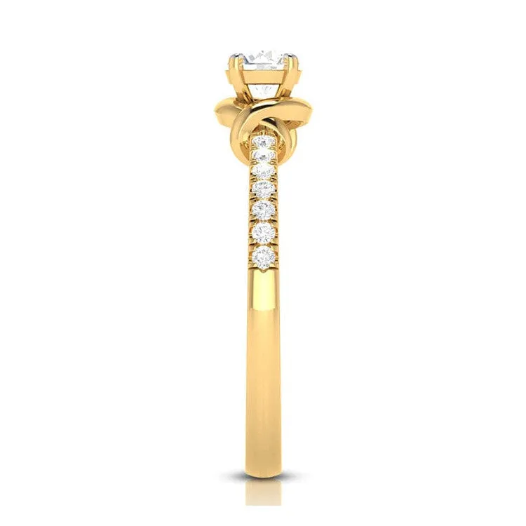 1-Carat Lab Grown Solitaire 18K Yellow Gold Ring JL AU LG G-113Y-C