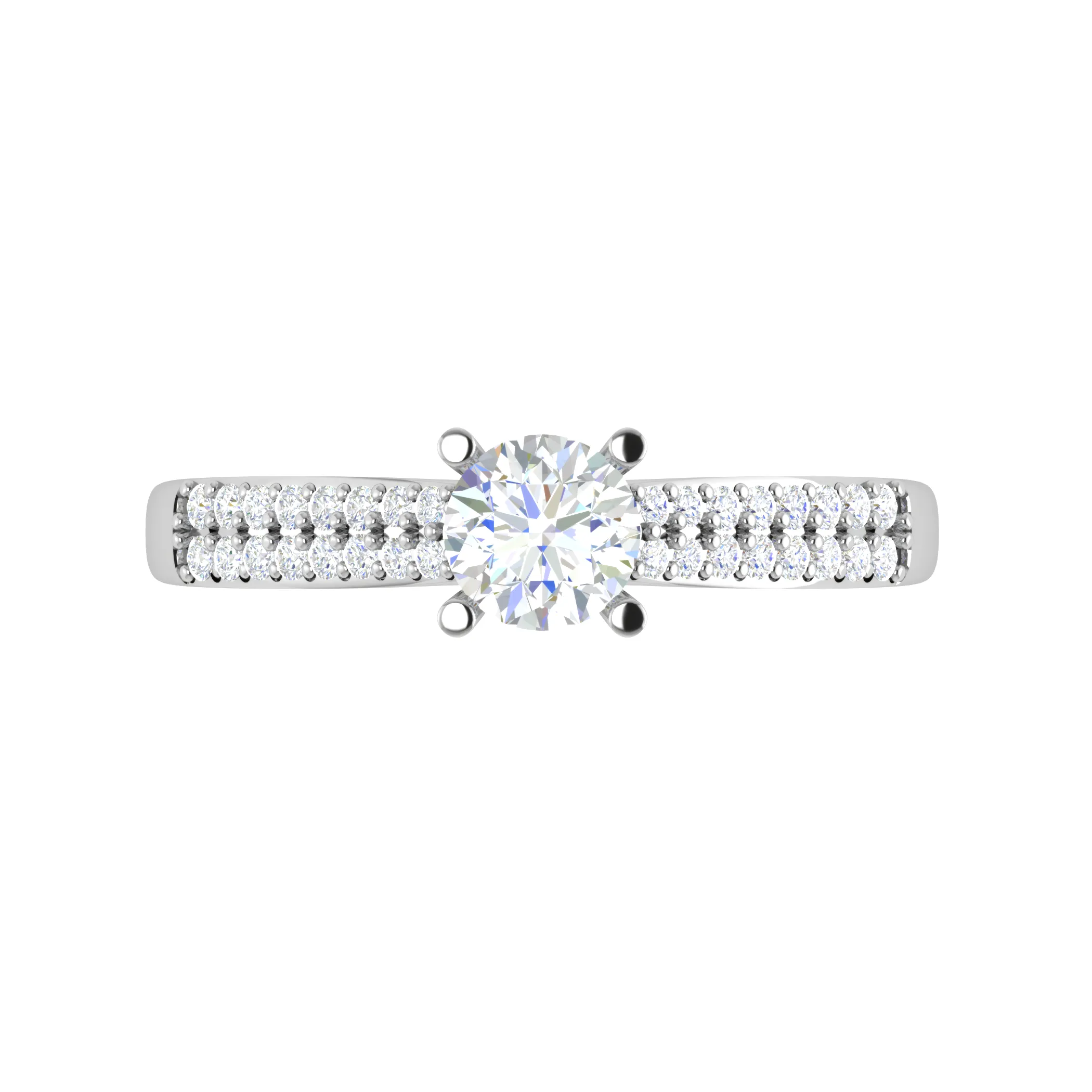 1-Carat Lab Grown Solitaire Diamond Split Shank Platinum Ring JL PT RP RD LG G 152-B