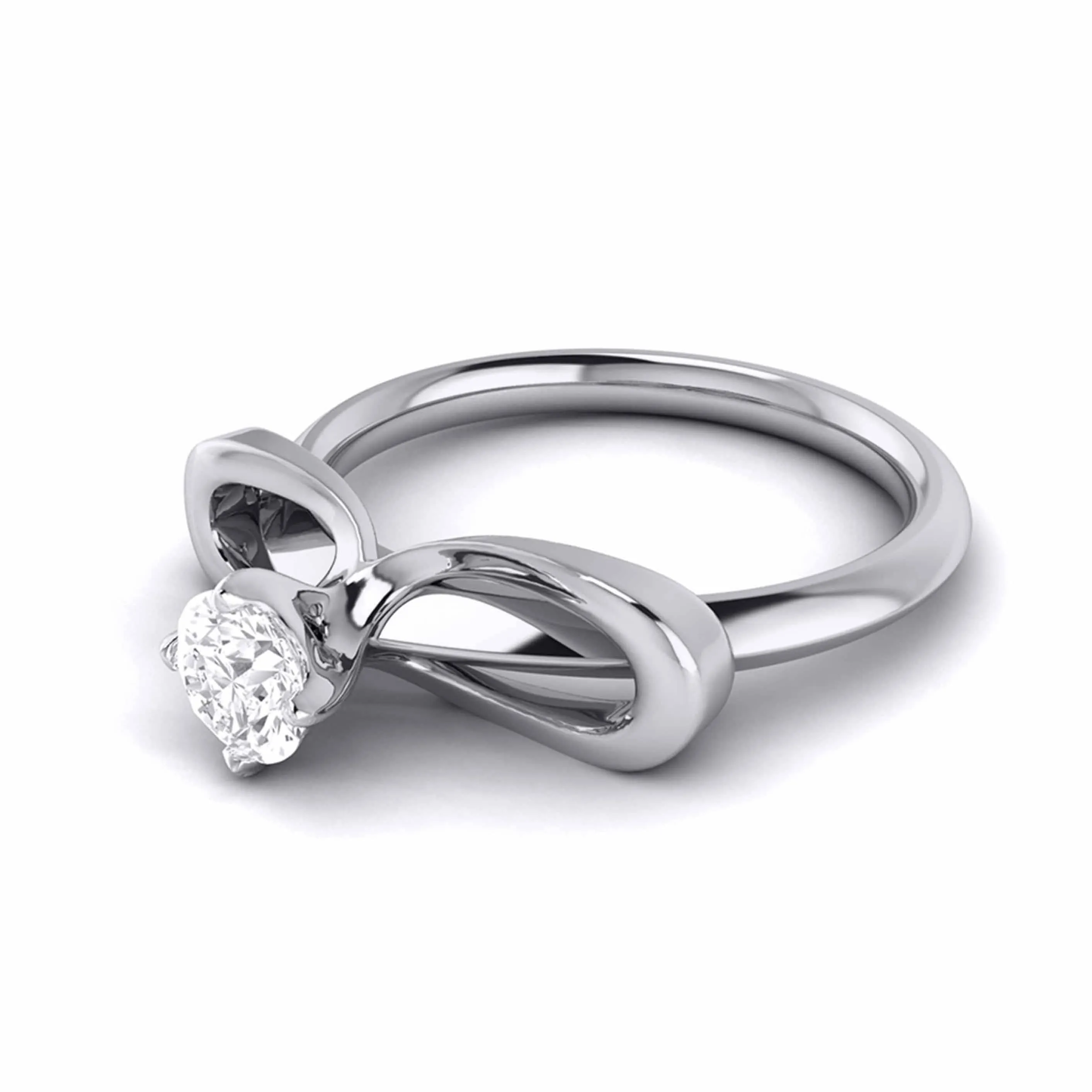 1-Carat Lab Grown Solitaire Platinum Engagement Ring for Women JL PT LG G-112-D