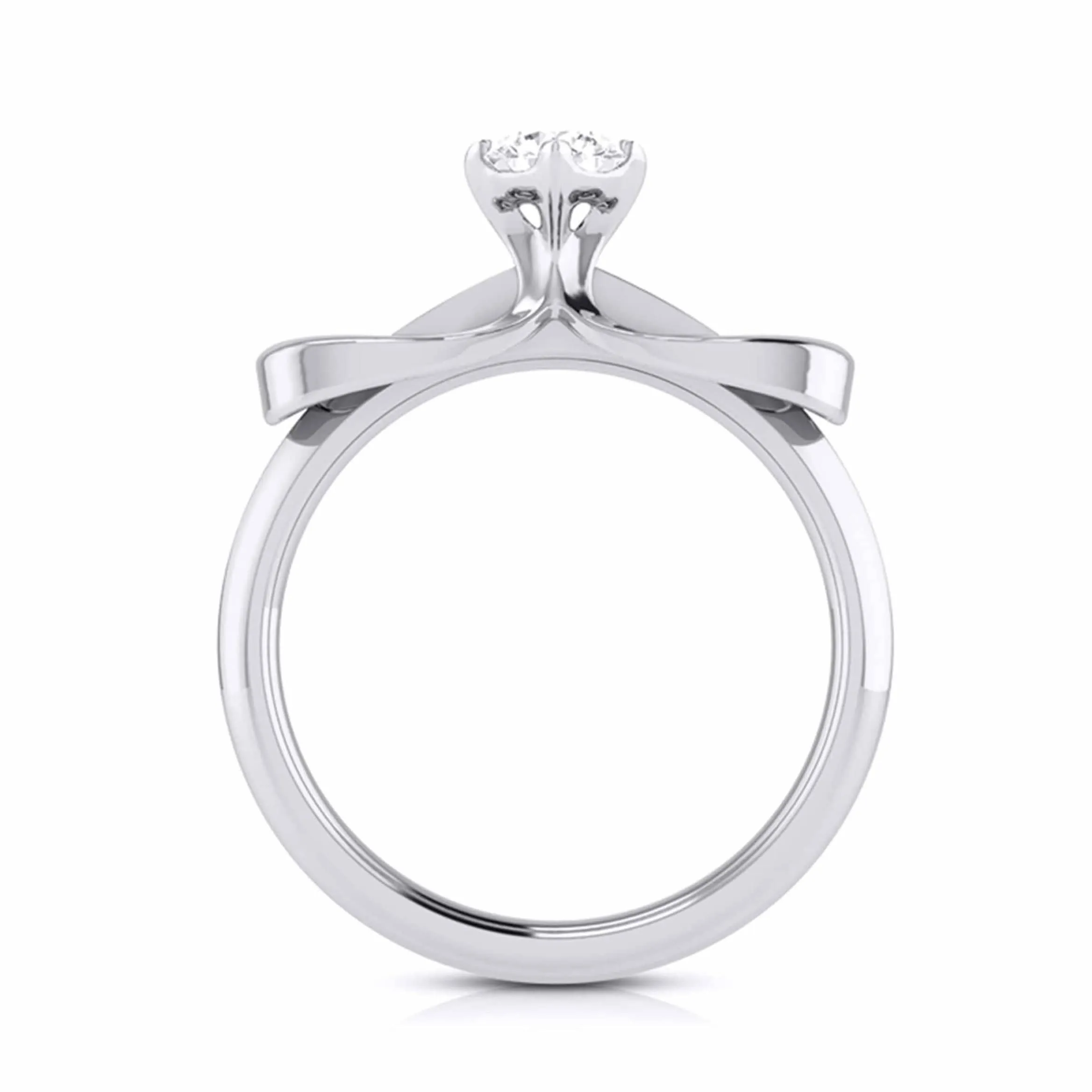 1-Carat Lab Grown Solitaire Platinum Engagement Ring for Women JL PT LG G-112-D