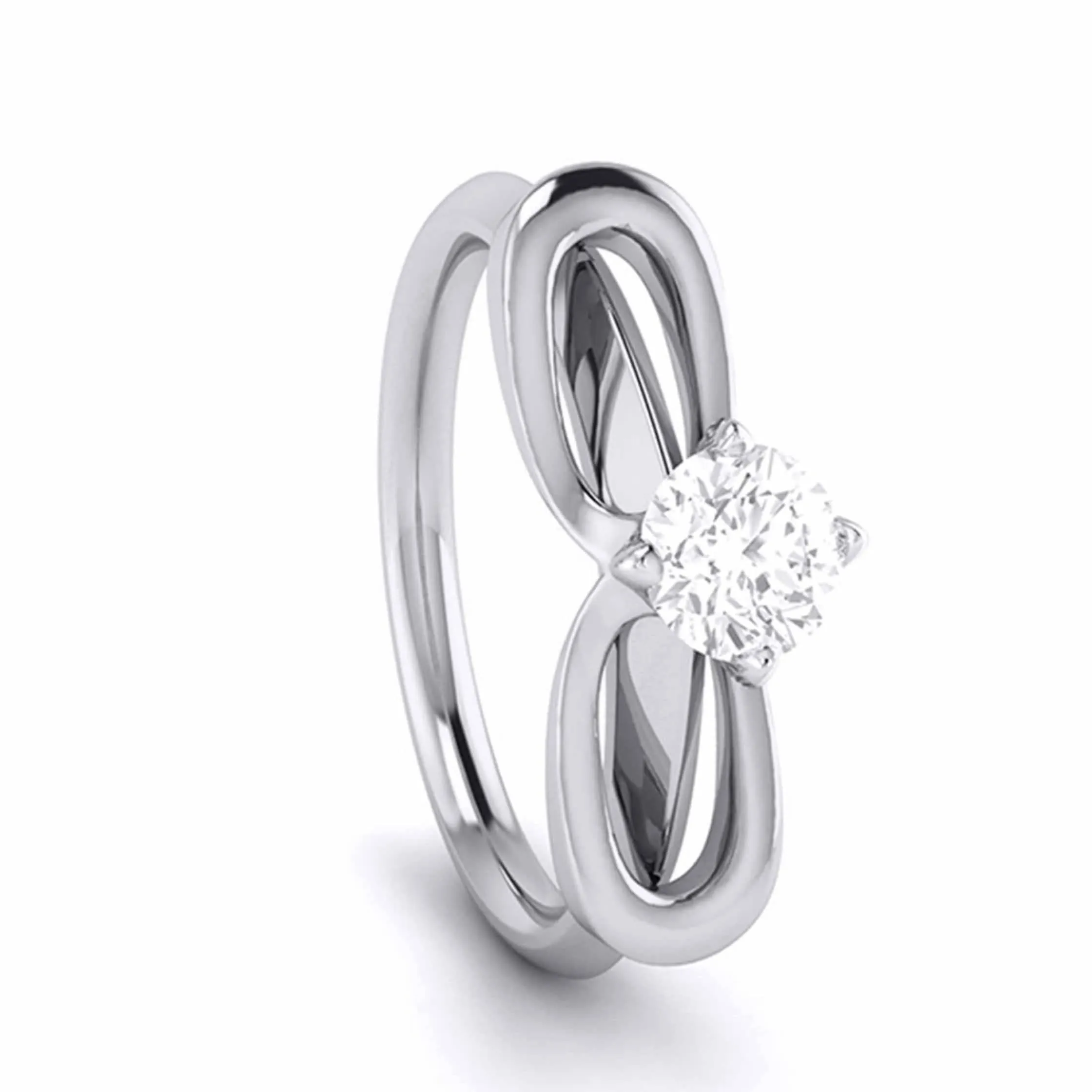 1-Carat Lab Grown Solitaire Platinum Engagement Ring for Women JL PT LG G-112-D