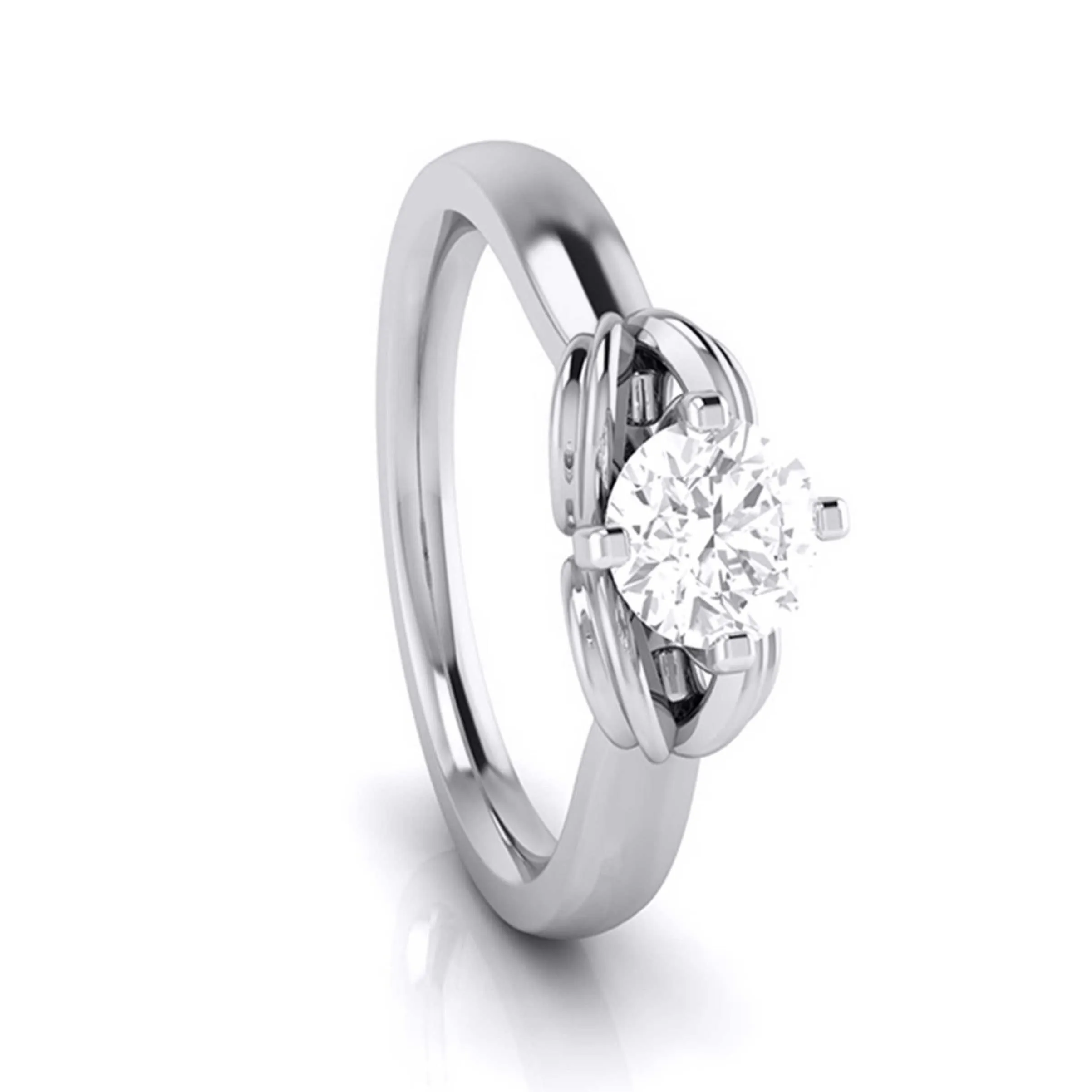 1-Carat Lab Grown Solitaire Platinum Ring for Women JL PT LG G-114-C