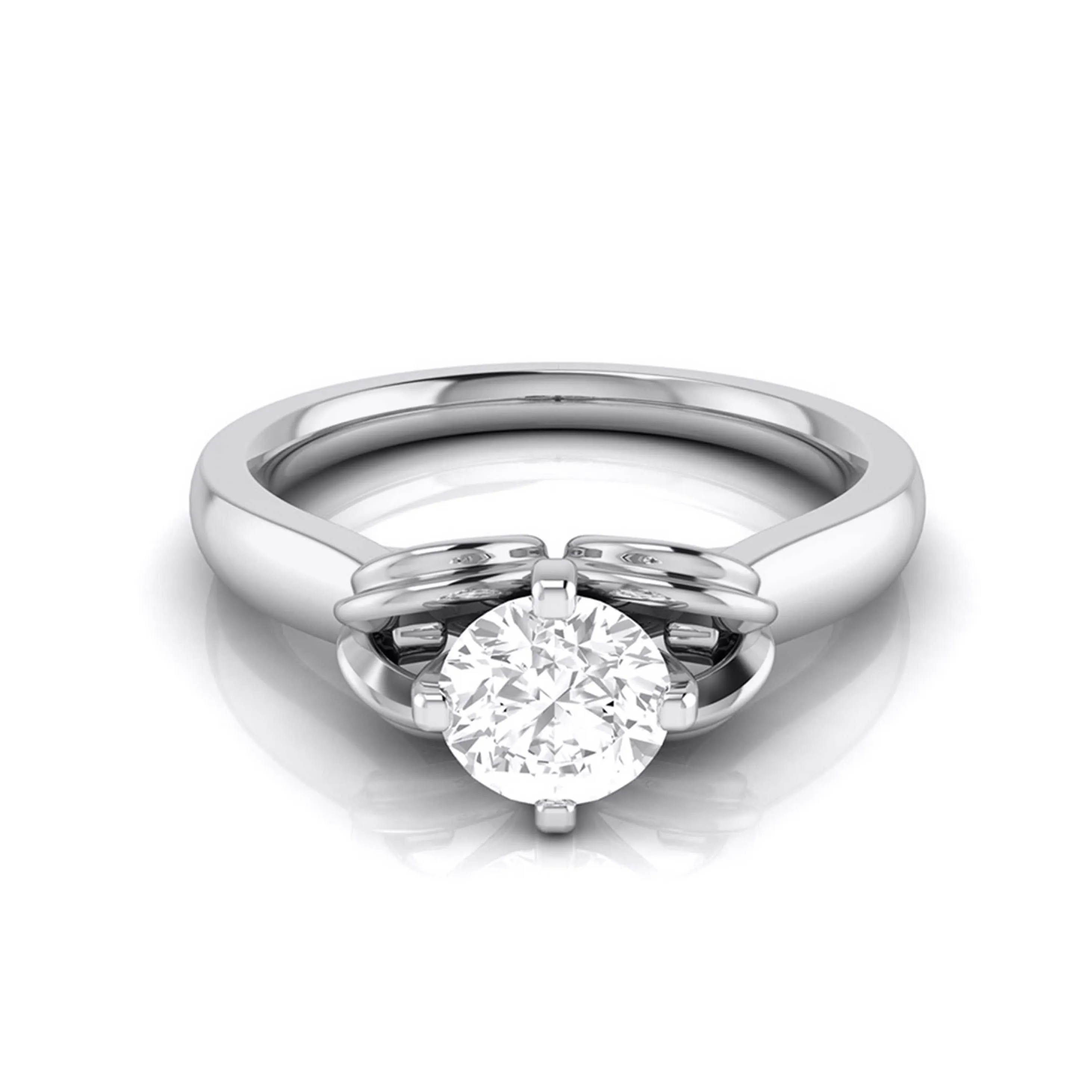 1-Carat Lab Grown Solitaire Platinum Ring for Women JL PT LG G-114-C
