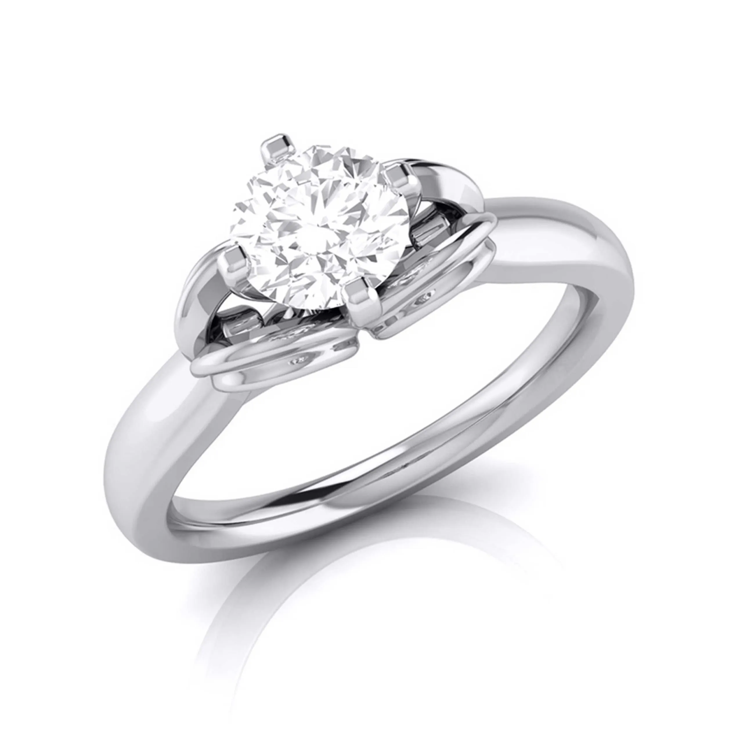 1-Carat Lab Grown Solitaire Platinum Ring for Women JL PT LG G-114-C