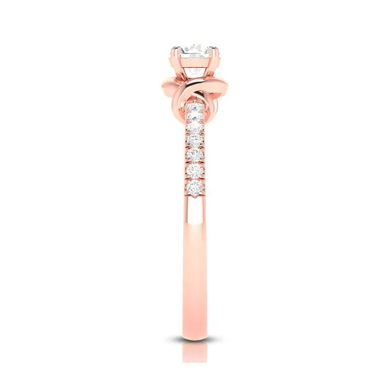 1-Carat Solitaire 18K Rose Gold Ring JL AU G 113R-C