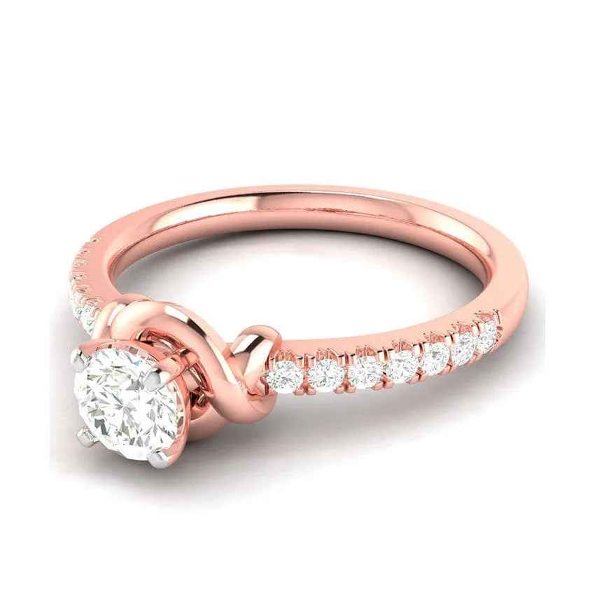 1-Carat Solitaire 18K Rose Gold Ring JL AU G 113R-C