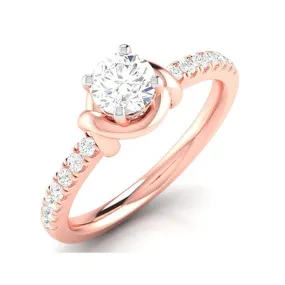 1-Carat Solitaire 18K Rose Gold Ring JL AU G 113R-C