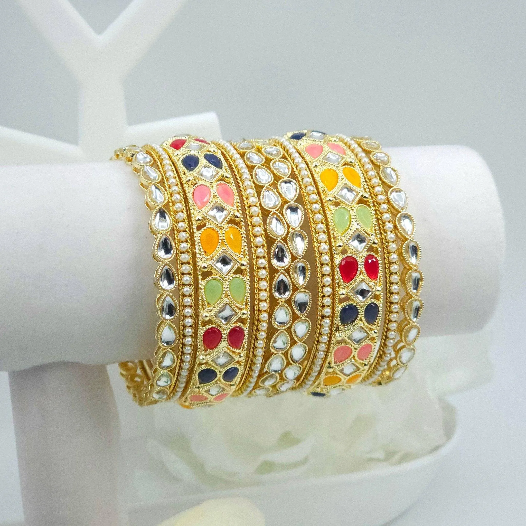 10 Pcs Bangle set - multicolour